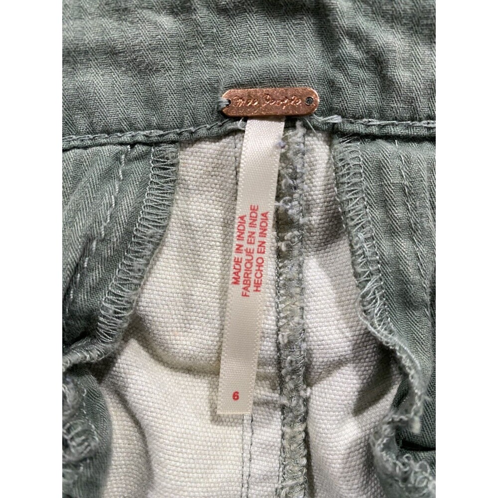Free People Shorts Womens Size 6 Camo Button Fly Denim Pockets Shorties - Picture 7 of 13